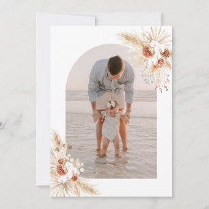 Photo Thank You Card, Boho Birthday Thank You Invitation