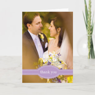 Photo Thank You Card for Wedding, Lavender