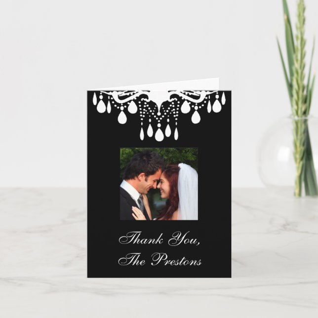 Photo Thank You Card Grand Ballroom (black) (Front)