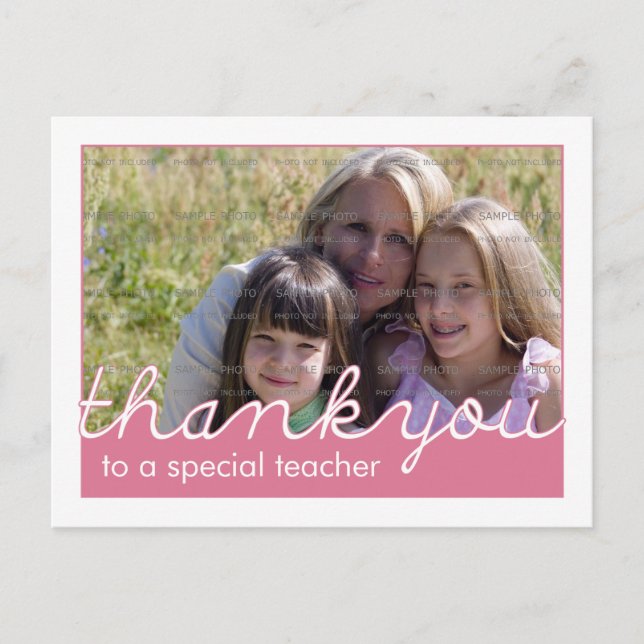 Photo Thank You Cards for Teachers Postcards (Front)