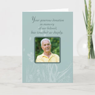 Photo, Thank You for Donation In Memory, Organic F