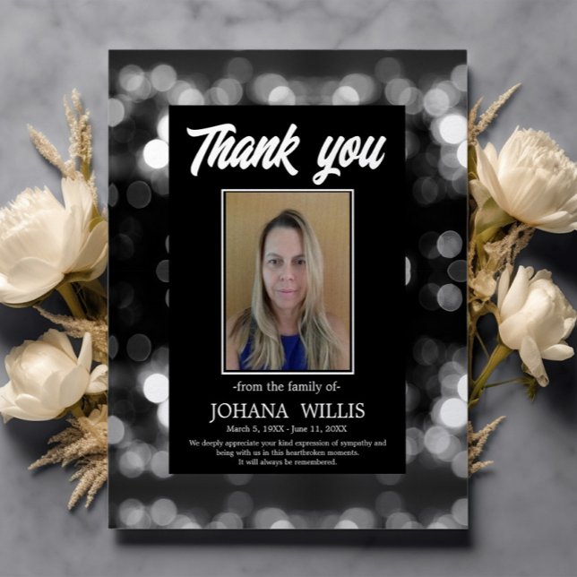 Photo Thank You Funeral Memorial Card (Creator Uploaded)