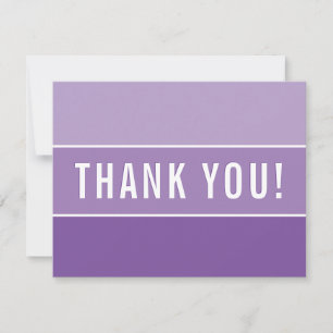 PHOTO THANK YOU modern ombre voilet purple Card
