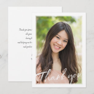 PHOTO THANK YOU modern transparent lettering layer