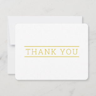 PHOTO THANK YOU simple modern type mustard yellow Card