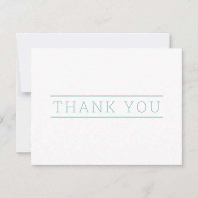PHOTO THANK YOU simple modern type pastel mint (Front)