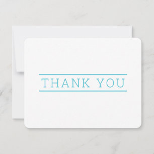 PHOTO THANK YOU simple modern type turquoise blue