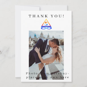 Photo Thank you Wedding Card-Twin Flames- Invitation
