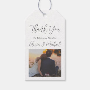 Photo Thank You Wedding Gift Tags