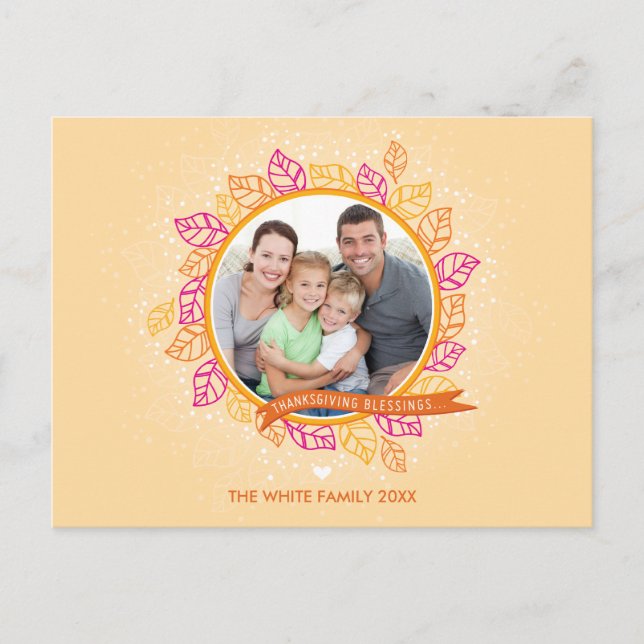 PHOTO THANKSGIVING POSTCARD :: winter foliage 1 (Front)