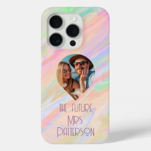 Photo The Future Mrs Modern Bride Colorful Pastel iPhone 15 Pro Case