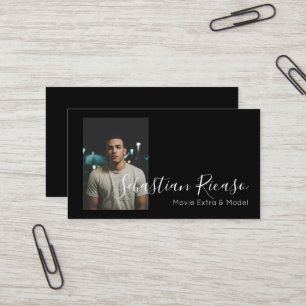 Photo Themed Black and White Personalised Business Card