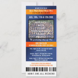 Photo Ticket Class Reunion Invitation