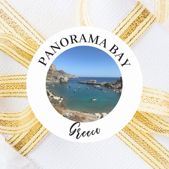 Photo travel tourism location classic round sticker (Creator Uploaded)