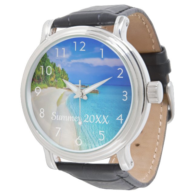 Photo travel vacation keepsake watch (Angled)