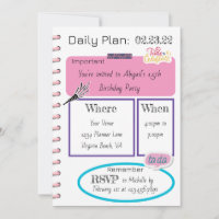 Photo Trendy Daily Planner Modern Chic Birthday