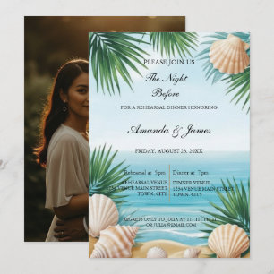 Photo Tropical Beach Rehearsal Dinner Invite