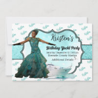 Photo Turquoise Gold Yacht Party Birthday