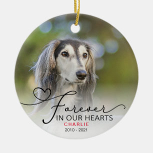 Photo Typography Memorial Christmas  Ceramic Tree Decoration
