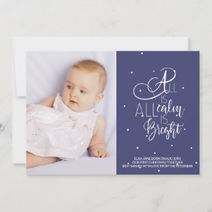 Photo typography newborn Christmas announcement