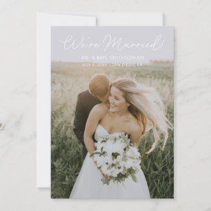 Photo Typography Wedding Announcement Elegant Ver