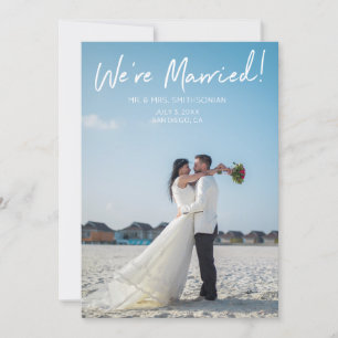 Photo Typography Wedding & Reception Party 2v Invitation