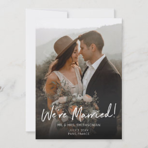 Photo Typography Wedding & Reception Party Invitation