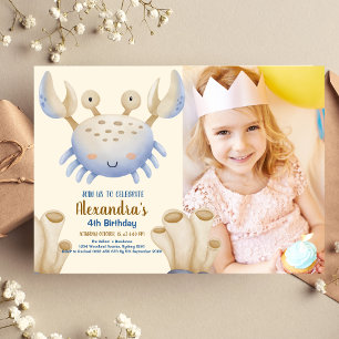 Photo Under The Sea Birthday Invitation