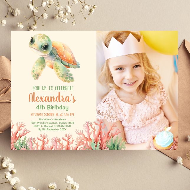 Photo  Under The Sea  Ocean Birthday Invitation (Creator Uploaded)