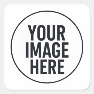 Photo Upload Sticker   Waterproof Square Lable