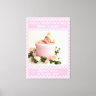 Photo Valentine For Mummy And Daddy New Parents  Canvas Print