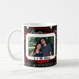 Photo Valentine's Day Word Collage Personalised Coffee Mug