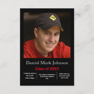 Photo Vertical - 3x5 Graduation Announcement