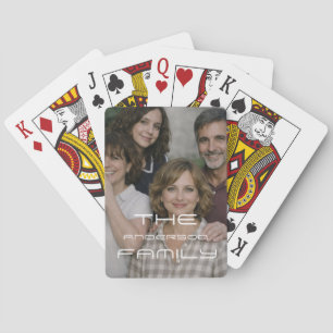 Photo - Vertical Custom Text Playing Cards
