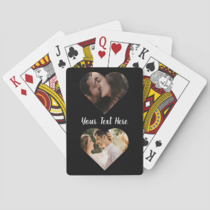 Photo Vertical Custom Text Playing Cards