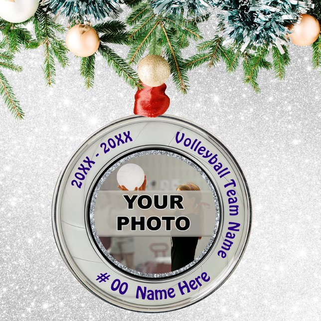 Photo Volleyball Ornaments Personalised Team Gifts (Volleyball Christmas Gift Ideas for Players and Coaches. Volleyball Team Gift Ideas for Girls. )