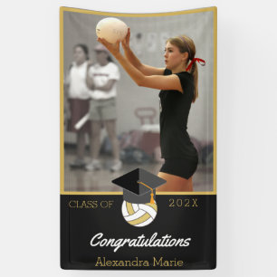 Photo Volleyball player congratulation graduate Banner