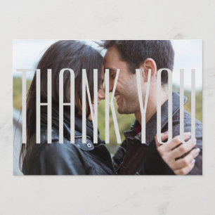 Photo W/ Large Empire Letters -Thank You Flat Card