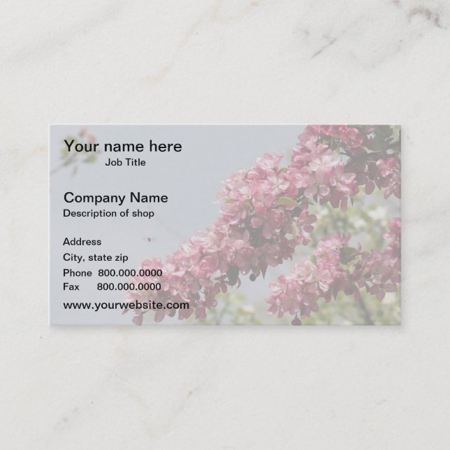 Photo Watermark Background template Business Card (Front)