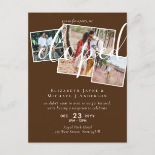 PHOTO We Eloped Announcement Reception Party Postcard