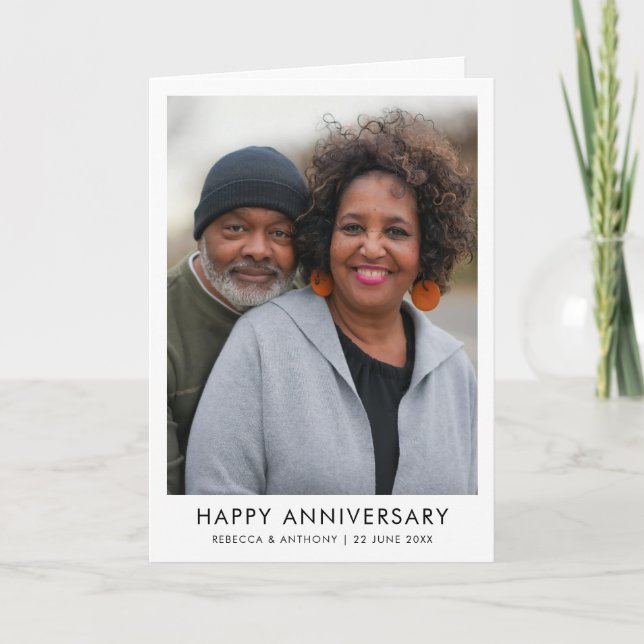 Photo Wedding Anniversary Card (Front)