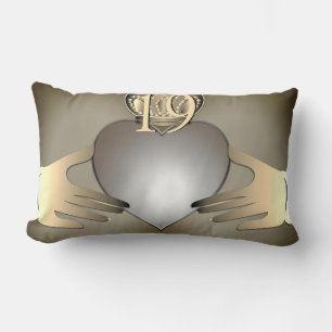 Photo Wedding Anniversary Claddaugh  Lumbar Cushion