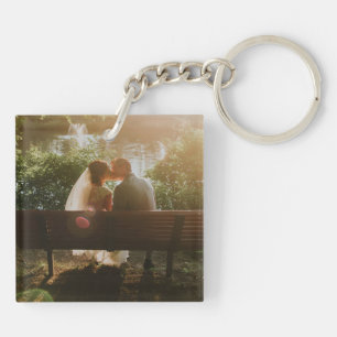 Photo Wedding Anniversary Personalised Calendar Key Ring
