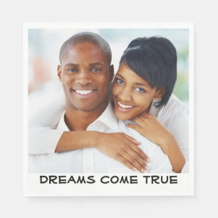 Photo Wedding, Bridal Shower, Engagement Modern Napkin