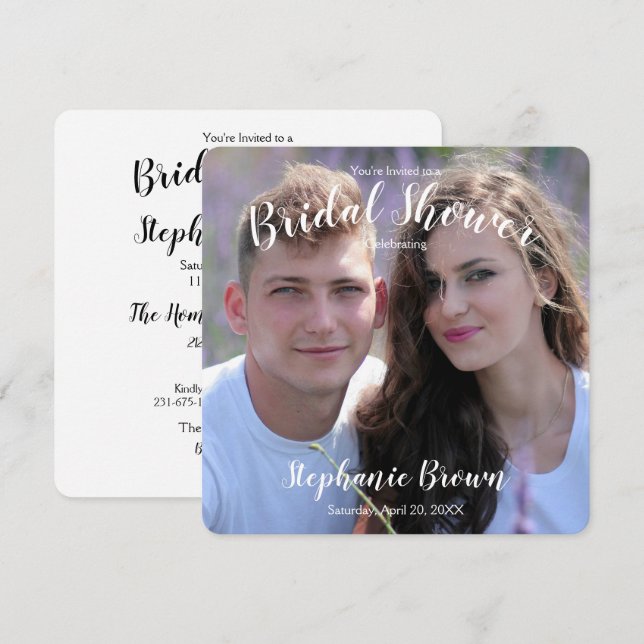 Photo Wedding Bridal Shower Invitation (Front/Back)