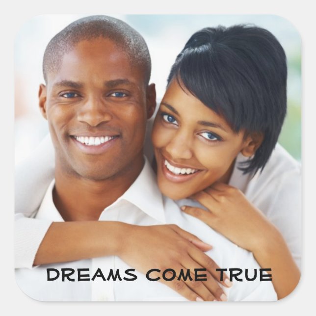 Photo Wedding Bridal Shower Modern Engagement Square Sticker (Front)