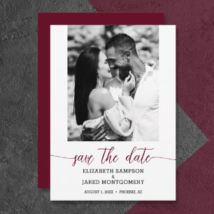 Photo Wedding Burgundy Save The Date