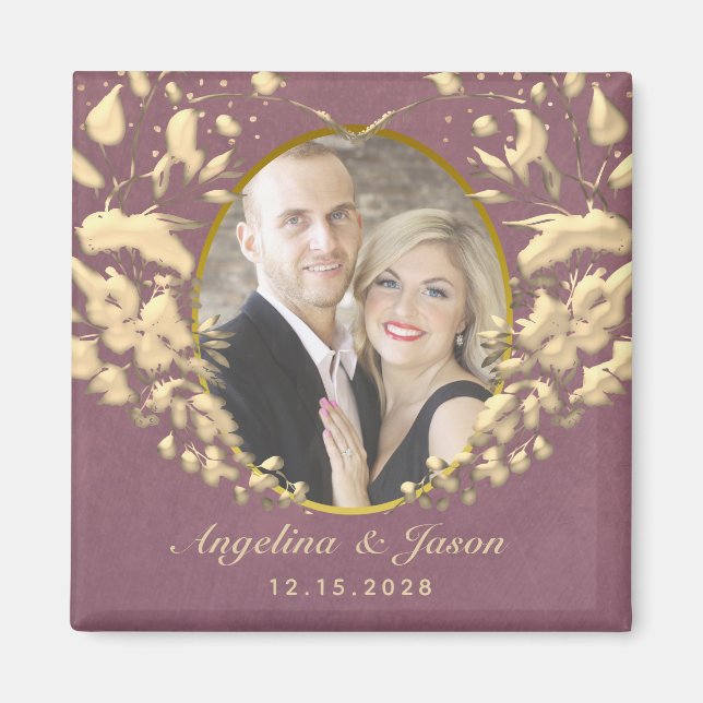 Photo Wedding Favour Magnet (Front)