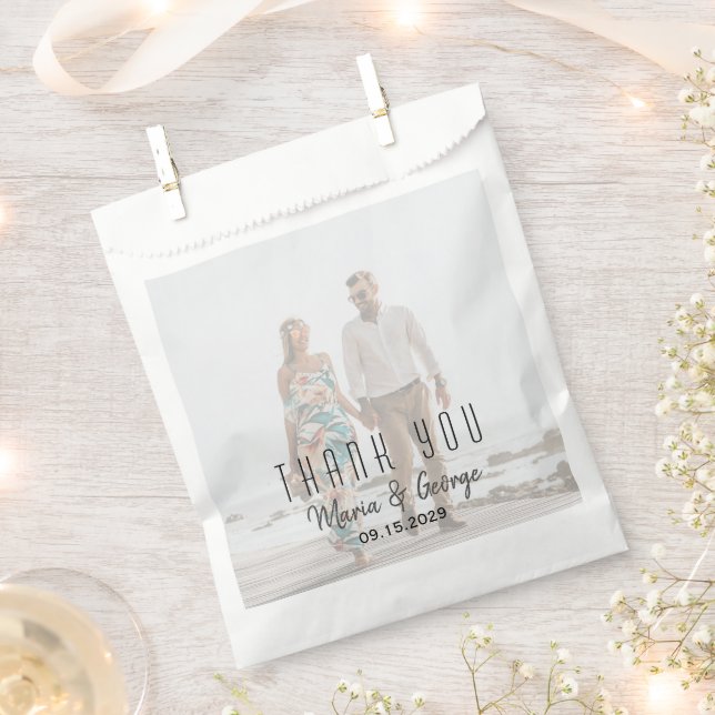Photo Wedding Favour Treat Bag (Clipped)
