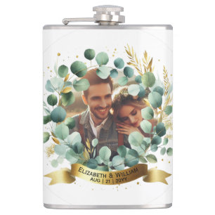 PHOTO Wedding Gift Newlyweds Anniversary Couples  Hip Flask